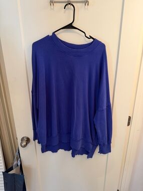 Aerie distressed oversized crew neck